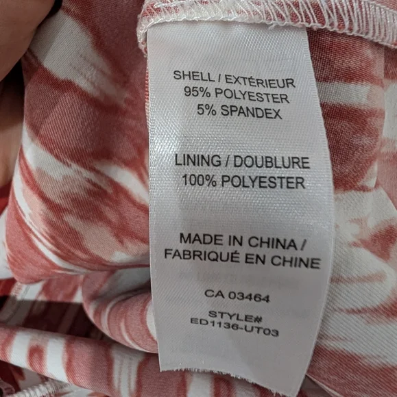 Ricki's Orange and White Patterned Sleeveless Dress With Pockets Size 0 - Picture 10 of 10